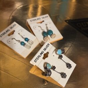 Turquoise Drop Earrings - Turquoise Blue